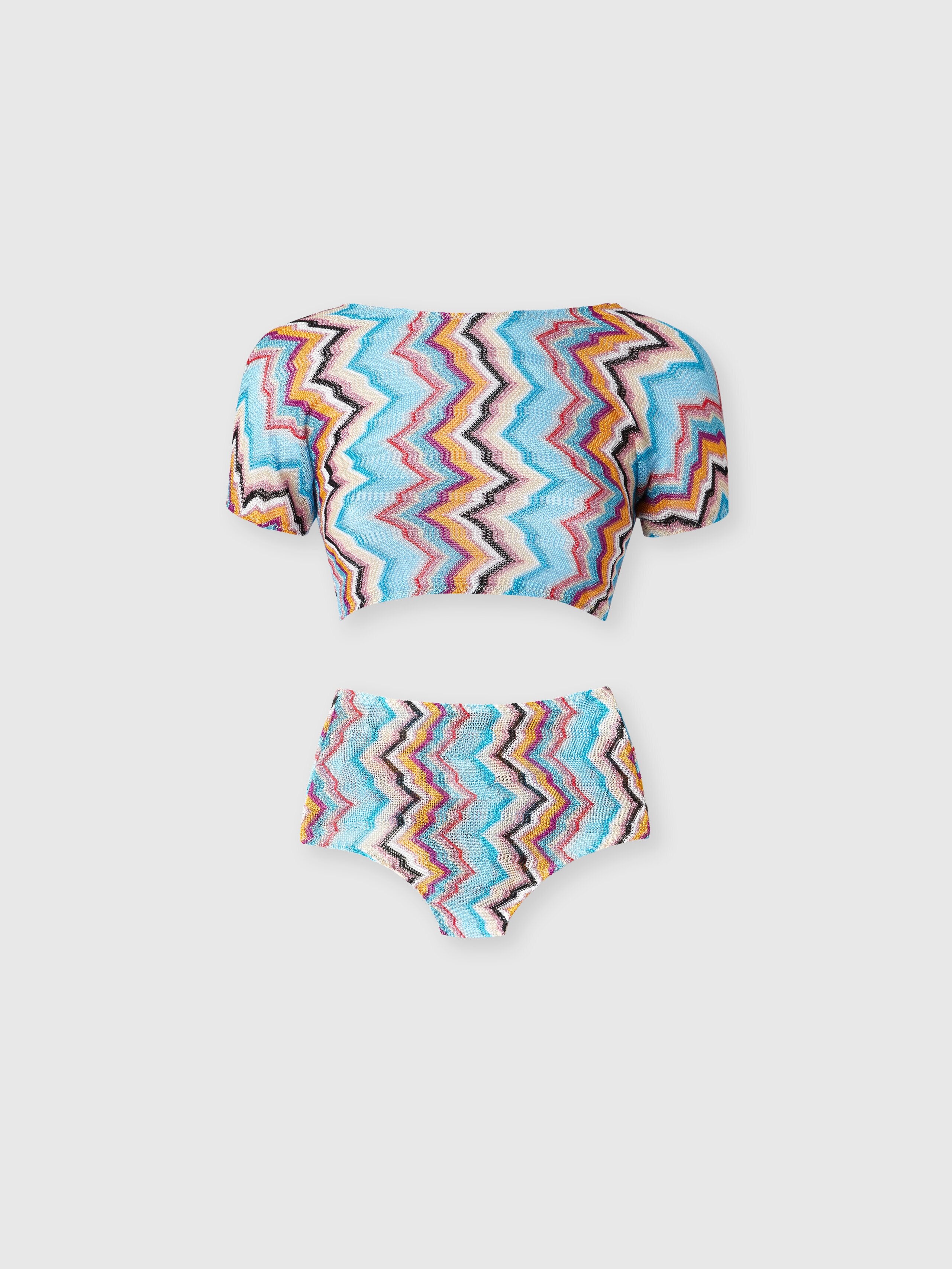 Missoni Bikini con top t-shirt e motivo zig zag