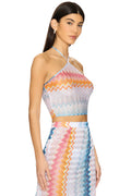 Missoni Top Halter zig zag Lamé
