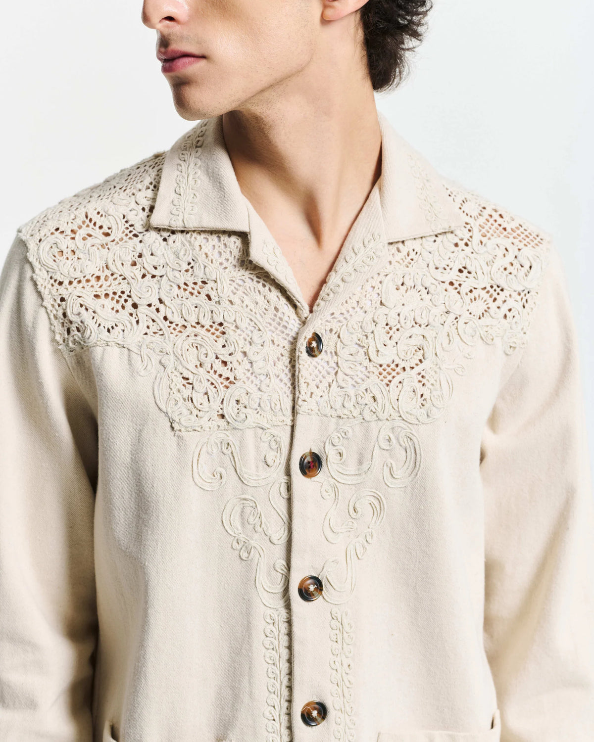Camicia Lace Denim