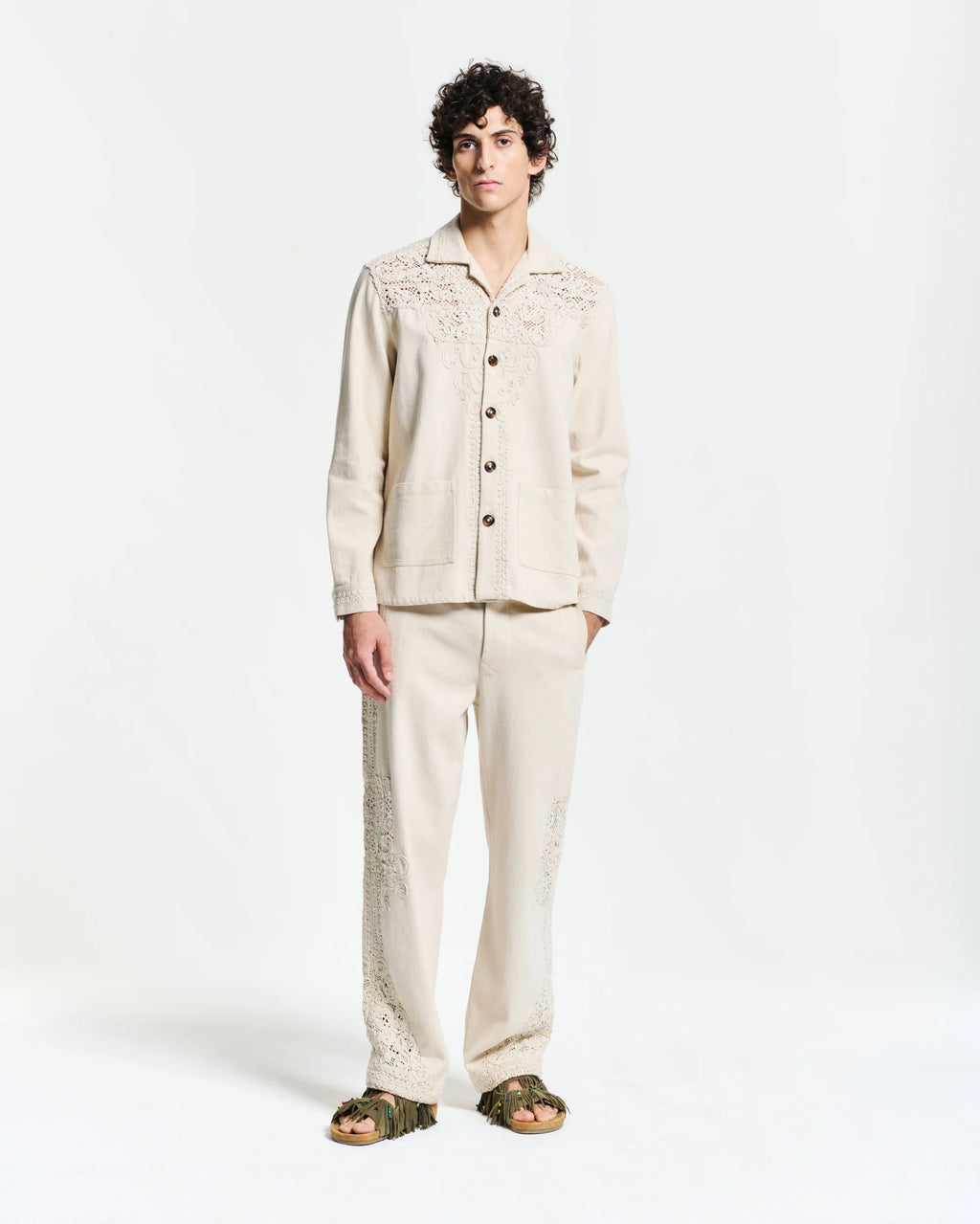 Pantalone Denim Lace