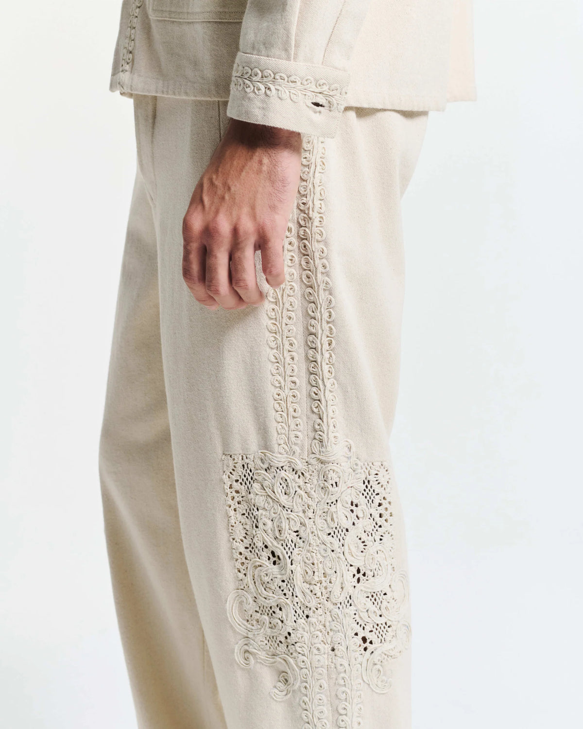 Pantalone Denim Lace